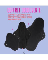 Coffret découverte Serviettes hygiéniques lavables Biologiques et Made in France